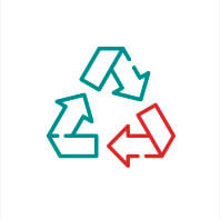 carrito reciclable icono